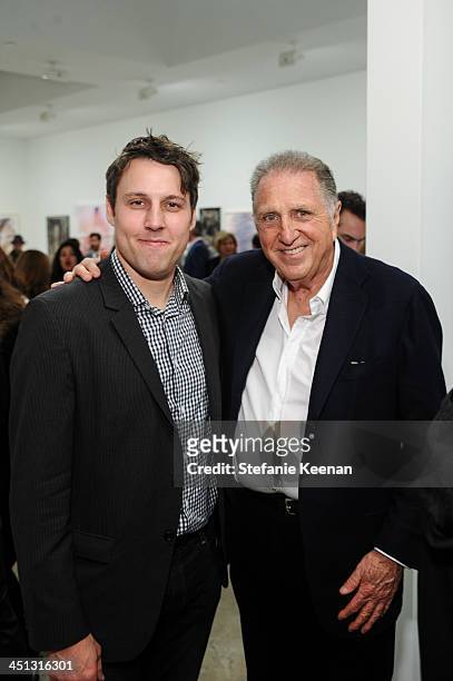 Tim Fleming and Stanley Hollander attend The Rema Hort Mann Foundation LA Artist Initiative Benefit Auction on November 21, 2013 in Los Angeles,...