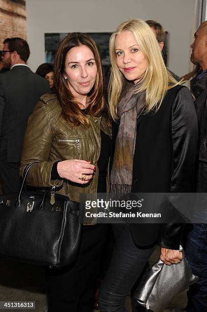 Karyn Lovegrove and Amanda George attend The Rema Hort Mann Foundation LA Artist Initiative Benefit Auction on November 21, 2013 in Los Angeles,...
