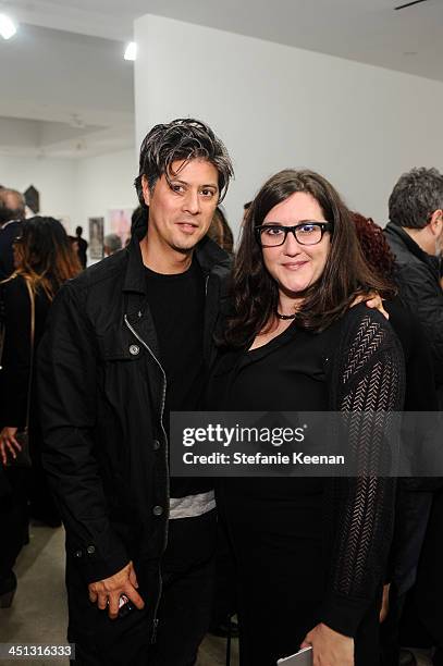 Matthew O'Sullivan and Alex Couri attend The Rema Hort Mann Foundation LA Artist Initiative Benefit Auction on November 21, 2013 in Los Angeles,...