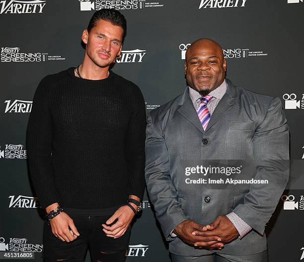 Director/producer Vlad Yudin and professional bodybuilder Kai Greene attend the 2013 Variety Screening Series presentation of Vladar Co.'s Feature...