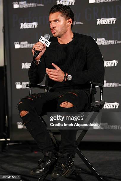 Director/producer Vlad Yudin speaks during a Q&A at the 2013 Variety Screening Series presentation of Vladar Co.'s Feature Documentary 'Generation...