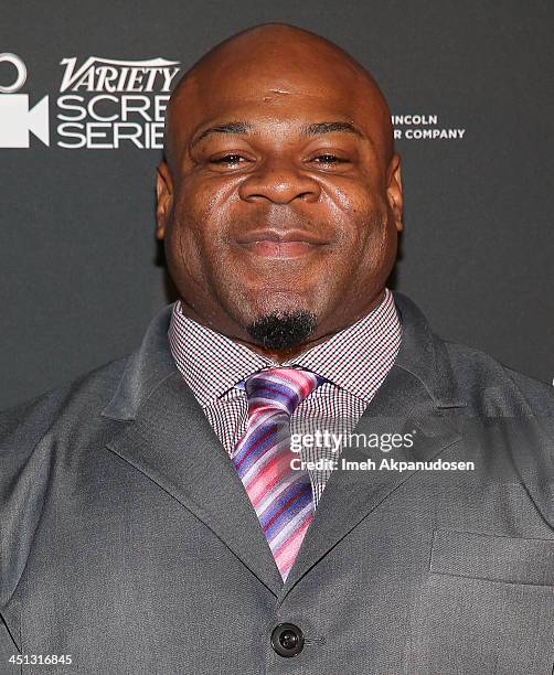 Professional bodybuilder Kai Greene attends the 2013 Variety Screening Series presentation of Vladar Co.'s Feature Documentary 'Generation Iron' at...