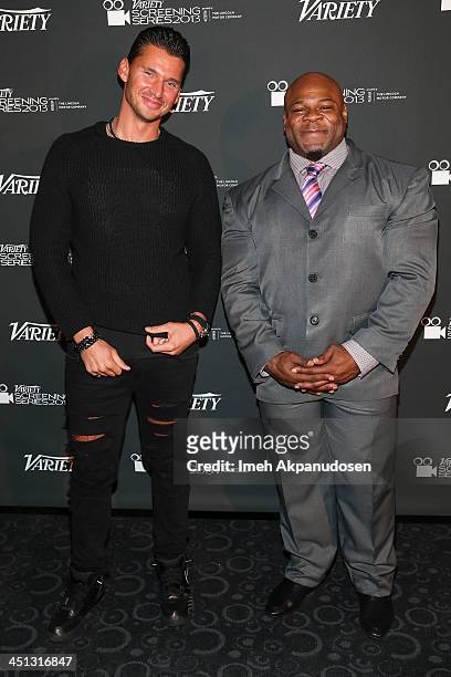 Director/producer Vlad Yudin and professional bodybuilder Kai Greene attend the 2013 Variety Screening Series presentation of Vladar Co.'s Feature...