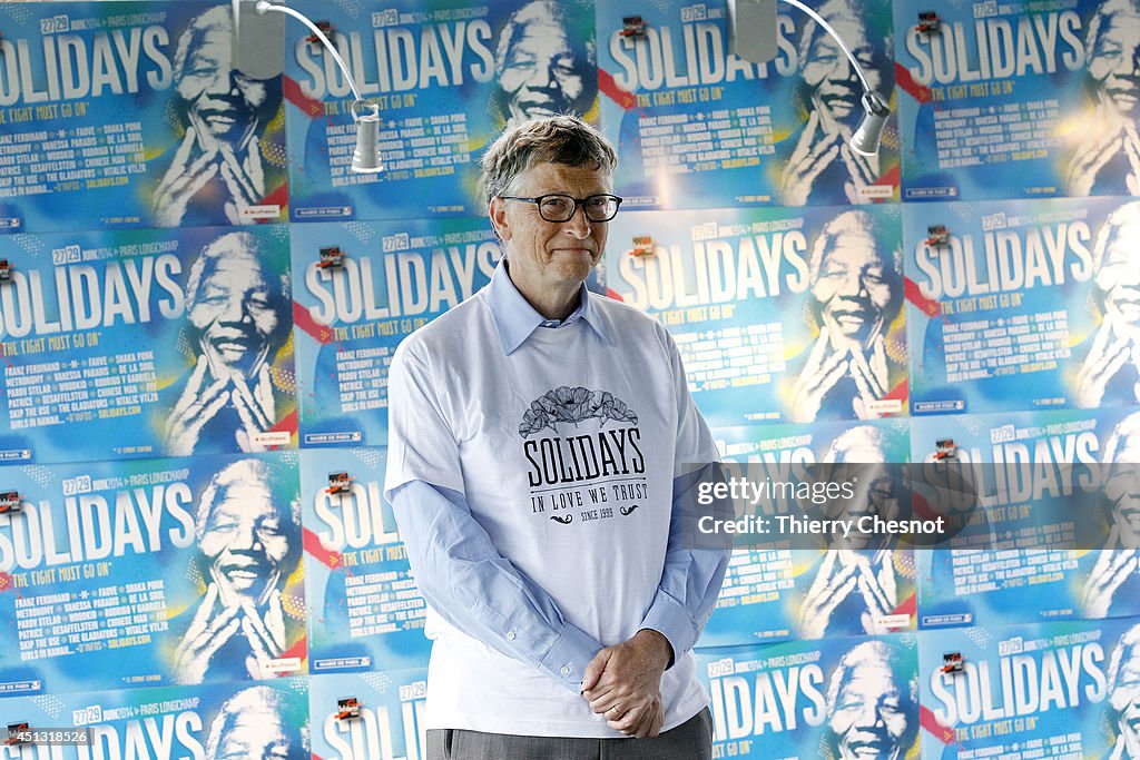 Bill Gates Opens The Annual Paris Solidays Festival,  3-day Music Festival To fight AIDS