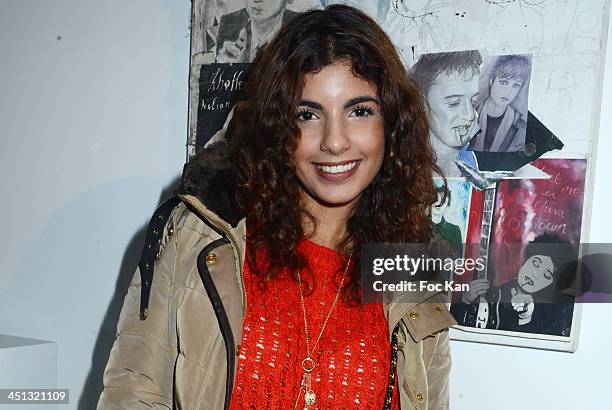 Donia Eden attends the 'Flags From The Old Regime' : Pete Doherty and Alize Meurisse Paintings Exhibition Preview At Espace Djam on November 21, 2013...