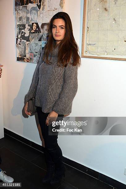 Lara Micheli Beigbeder attends the 'Flags From The Old Regime' : Pete Doherty and Alize Meurisse Paintings Exhibition Preview At Espace Djam on...