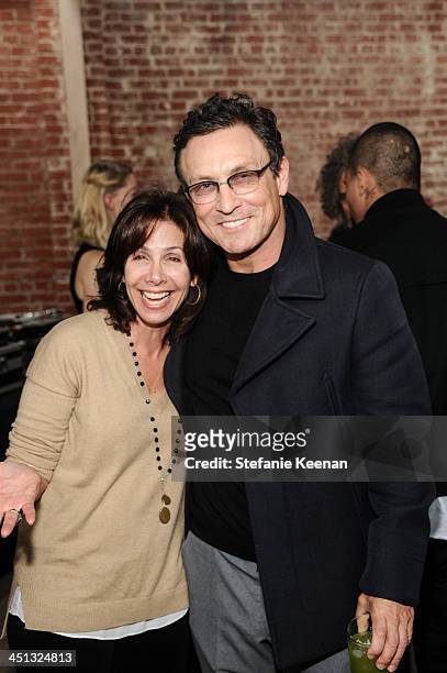 Wendy Kurtzman and Randall Hayworth attend The Rema Hort Mann Foundation LA Artist Initiative Benefit Auction on November 21, 2013 in Los Angeles,...