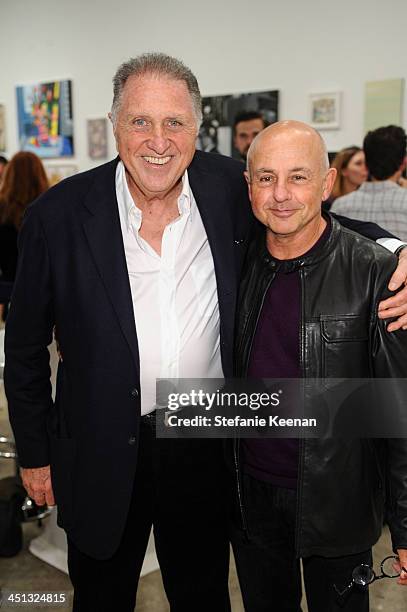 Stanley Hollander and Samuel Schwartz attend The Rema Hort Mann Foundation LA Artist Initiative Benefit Auction on November 21, 2013 in Los Angeles,...