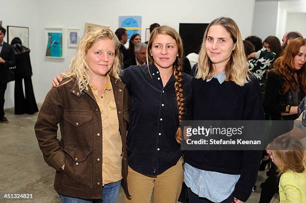 Rachel Ball, Sarah Ball and Catherine Benslee attend The Rema Hort Mann Foundation LA Artist Initiative Benefit Auction on November 21, 2013 in Los...