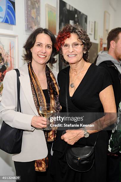 Elizabeth Kellen and Susan Hort attend The Rema Hort Mann Foundation LA Artist Initiative Benefit Auction on November 21, 2013 in Los Angeles,...