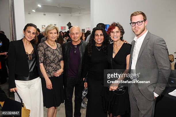 Alexys Schwarts, Gail Hollander, Samuel Schwartz, Shanit Schwartz, Susan Hort and guest attend The Rema Hort Mann Foundation LA Artist Initiative...