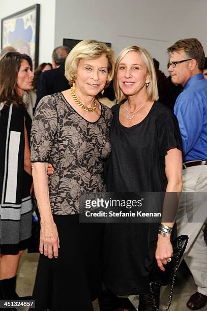 Gali Hollander and Kari Wohl attend The Rema Hort Mann Foundation LA Artist Initiative Benefit Auction on November 21, 2013 in Los Angeles,...