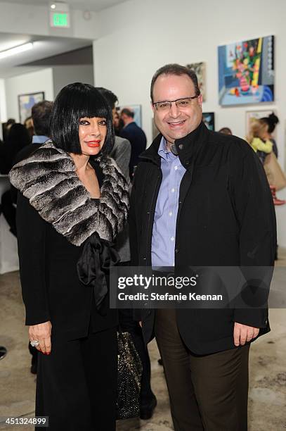 Homeira Goldstein and Robert Gelson attend The Rema Hort Mann Foundation LA Artist Initiative Benefit Auction on November 21, 2013 in Los Angeles,...