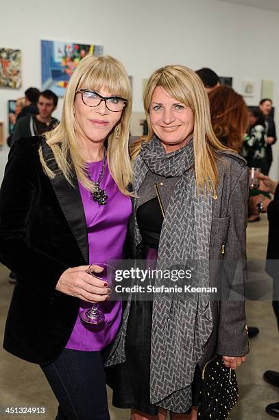 Juliet McIver and Marilyn Heston attend The Rema Hort Mann Foundation LA Artist Initiative Benefit Auction on November 21, 2013 in Los Angeles,...
