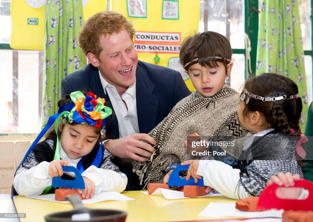 Prince Harry Visits Chile - Day 1