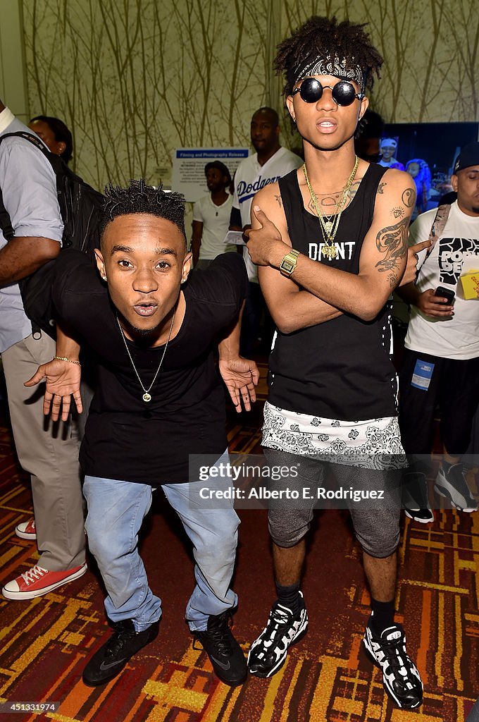 Rappers Slim Jimmy and Swae Lee of Rae Sremmurd attend day 1 of the