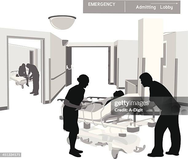 urgent care - hospital orderly stock illustrations