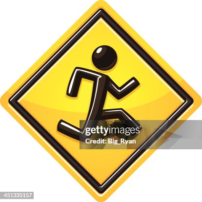 Running Man Sign High-Res Vector Graphic - Getty Images