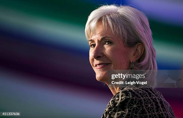 Kathleen Sebelius speaks during The Business Of Health Spotlight: Health Closing Session A Conversation with The Honorable Kathleen Sebelius at the...