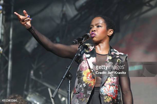 Ms. Lauryn Hill performs during Day 2 of the 2014 Electric Forest Festival on June 27, 2014 in Rothbury, Michigan.