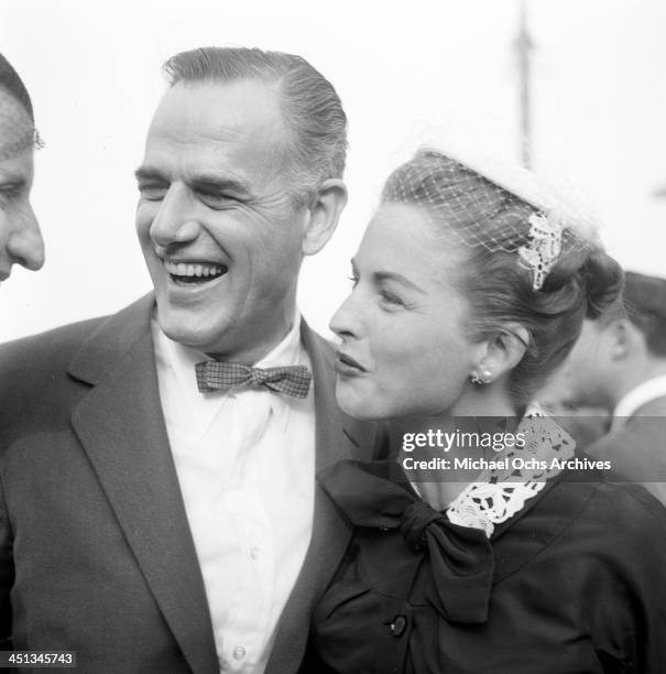 Actress Coleen Gray and her husband Bill Bidlack attend a Screen Actors party in Los Angeles, California.