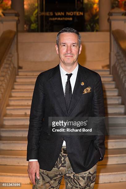 Stylist Dries Van Noten attends the Dries Van Noten Exhibition Party as part of the Paris Fashion Week Menswear Spring/Summer 2015 at Musee Des Arts...