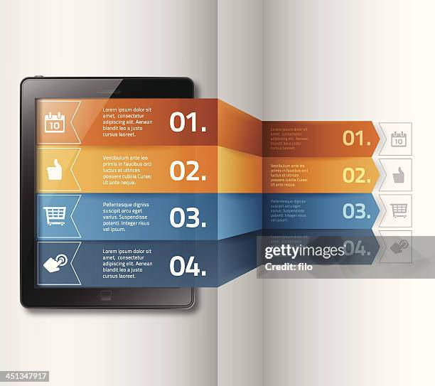 mobile device options - scale infographic stock illustrations