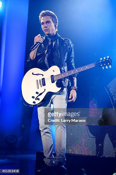 Matthew Koma performs onstage at the iHeartRadio Ultimate Pool Party presented by VISIT FLORIDA at Fontainebleau's BleauLive at Fontainebleau Miami...