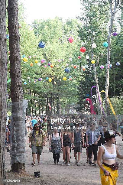 Atmosphere in Sherwood Forest on Day 2 of the 2014 Electric Forest Festival on June 27, 2014 in Rothbury, Michigan.