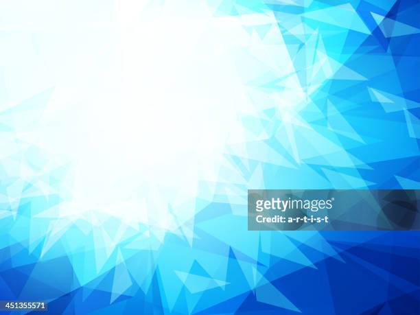 blue abstract background with geometric shapes - kreativität stock illustrations