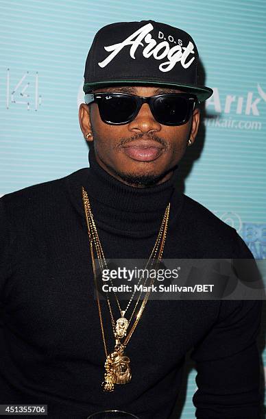 Recording artist Diamond Platnumz attends the International talent reception VIP party during the BET AWARDS '14 on June 27, 2014 in Los Angeles,...