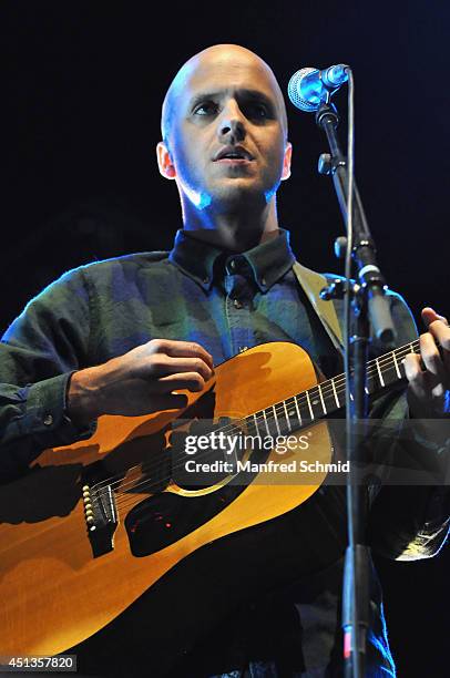 Milow performs on stage during the Donauinselfest at Donauinsel on June 27, 2014 in Vienna, Austria. The Danube Island Festival, the largest open-air...