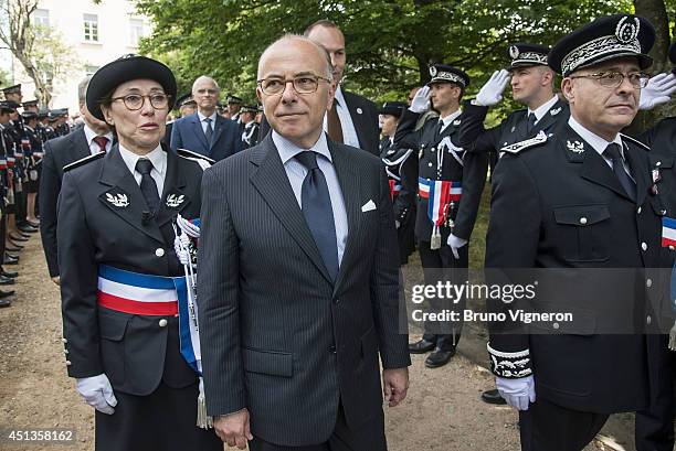 French Home minister Bernard Cazeneuve attends annual ceremony of naming of the Superintendants and Police Lieutenants promotion 2014 at ENSP, Higher...