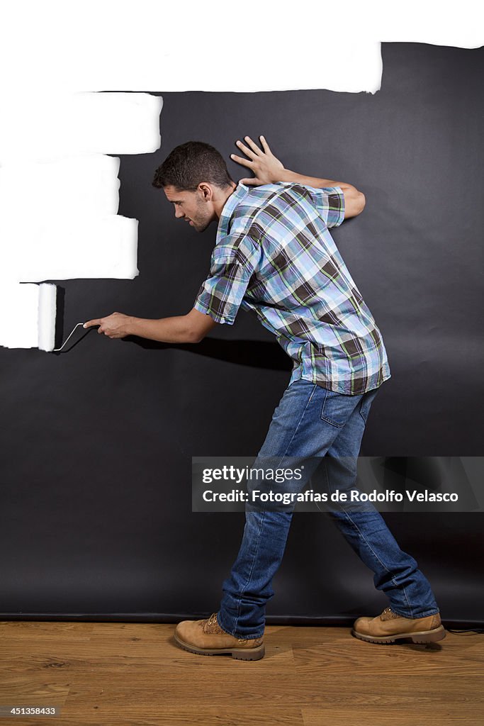 Painting a wall