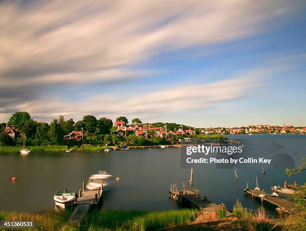 swedish summer evening mood - karlskrona foto e immagini stock