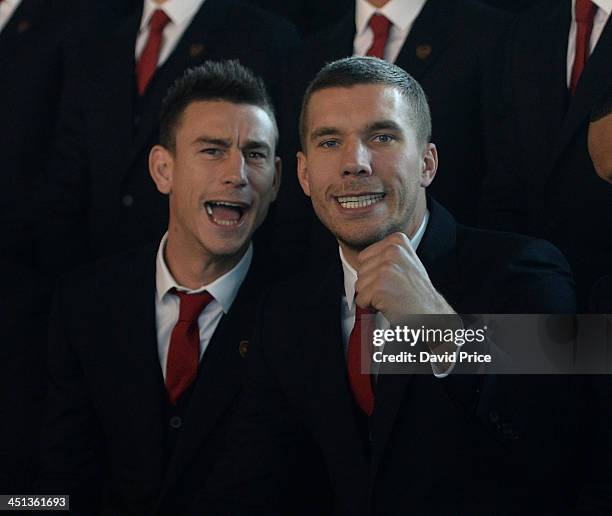 Arsenal Players Pose In Their New Club Suits Photos and Premium High