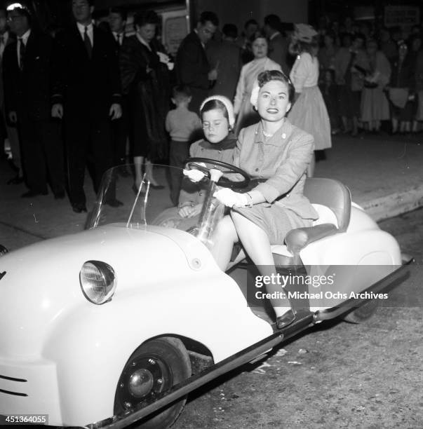 Actress Coleen Gray and her daughter Suzy attend a party in Los Angeles, California.