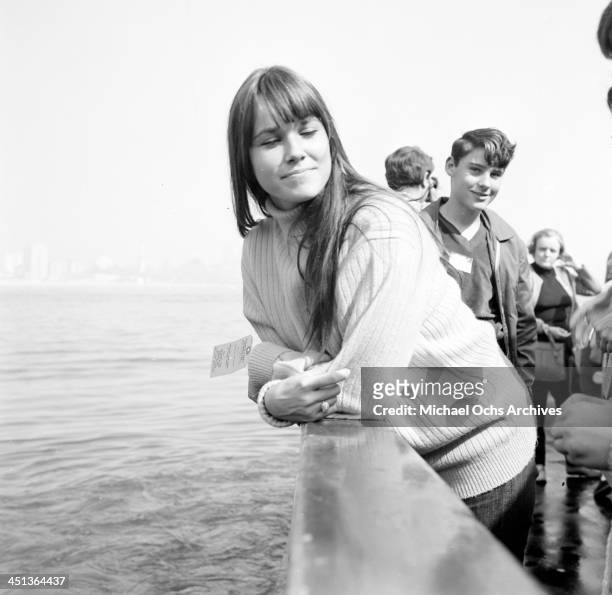 Actress Barbara Hershey poses on the pier in Los Angeles, California.