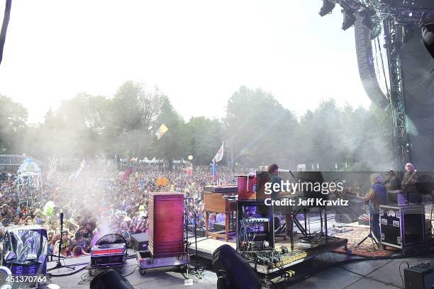 The String Cheese Incident performs on Day 2 of the 2014 Electric Forest Festival on June 27, 2014 in Rothbury, Michigan.
