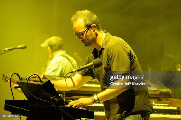 Joel Cummins of Umphrey's McGee performs during Day 2 of the 2014 Electric Forest Festival on June 27, 2014 in Rothbury, Michigan.