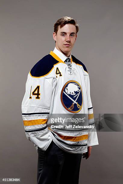 Brycen Martin of the Buffalo Sabres poses for a portrait during the 2014 NHL Draft at the Wells Fargo Center on June 28, 2014 in Philadelphia,...