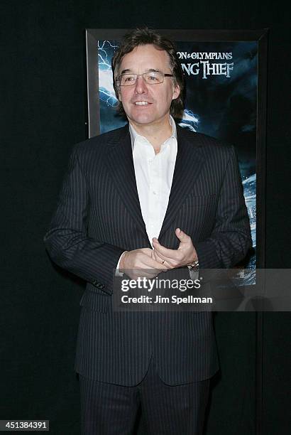 Director Chris Columbus attends the premiere of Percy Jackson & The Olympians: The Lightning Thief at AMC Lincoln Square on February 4, 2010 in New...