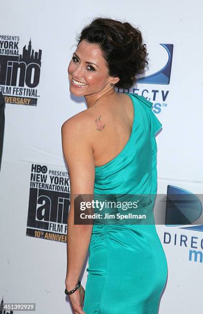 Actress Valerie Cruz attends the 10th Anniversary New York International Latino Film Festival premiere of The Line at SVA Theater on August 1, 2009...