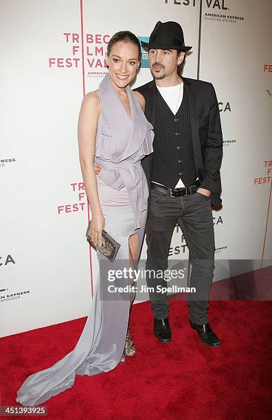 Actors Colin Farrell and Alicja Bachleda attend the Ondine premiere during the 9th Annual Tribeca Film Festival at the Tribeca Performing Arts Center...
