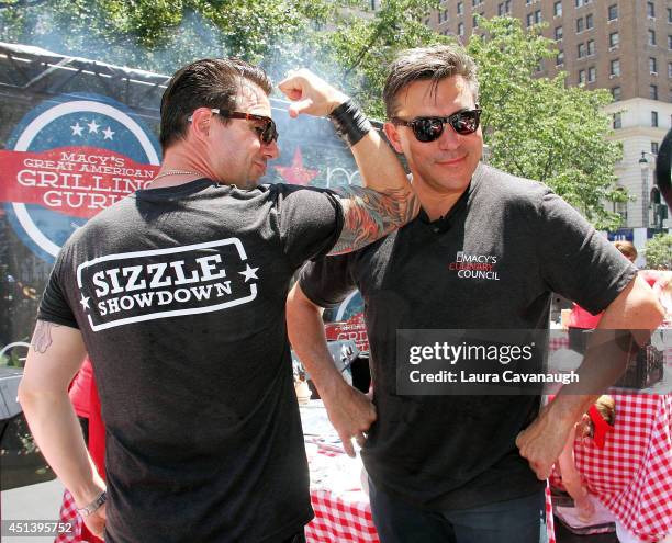 Johnny Iuzzini and Todd English attend the 2014 Sizzle Showdown at Macy's Herald Square on June 28, 2014 in New York City.