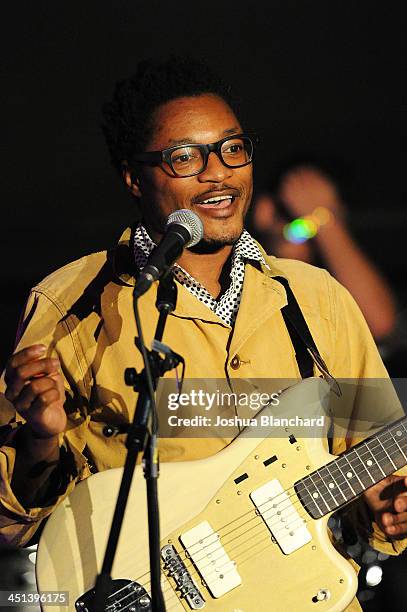 Theo Spielberg of Wardell performs NokiaRadio Mix Launch Party at Club Nokia on November 21, 2013 in Los Angeles, California.