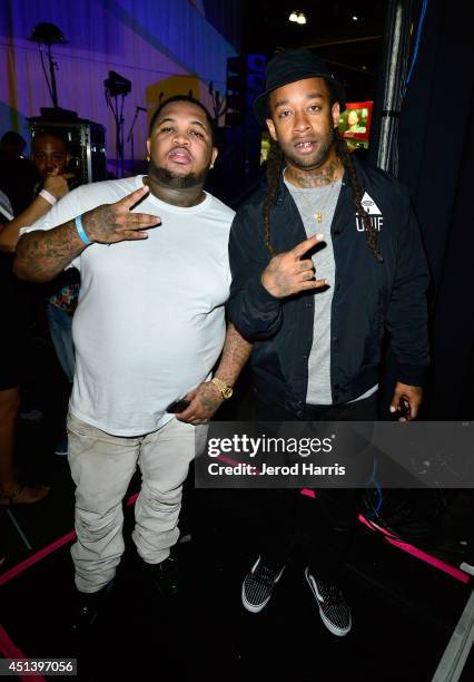 Mustard and rapper Ty Dolla Sign attend the BETX Opening Concert during the 2014 BET Experience at L.A. LIVE on June 28, 2014 in Los Angeles,...