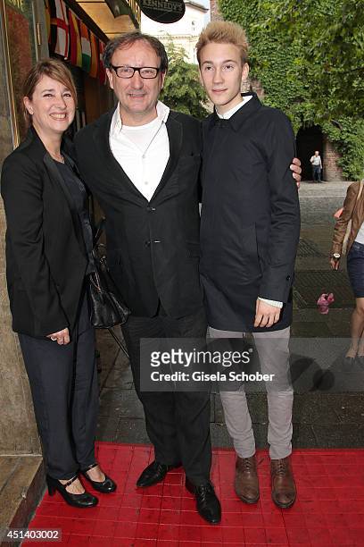 Christina Bock, Director Rainer Bock and son Moritz Bock attend the 'Bornholmer Strasse' Premiere as part of Filmfest Muenchen 2014 on June 28, 2014...