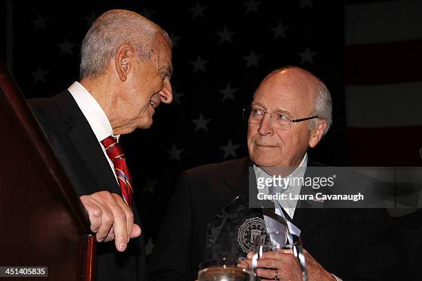 Howard Rubenstein and Dick Cheney attend the 2013 Federal Law Enforcement Foundation Luncheon at The Waldorf=Astoria on November 22, 2013 in New York...