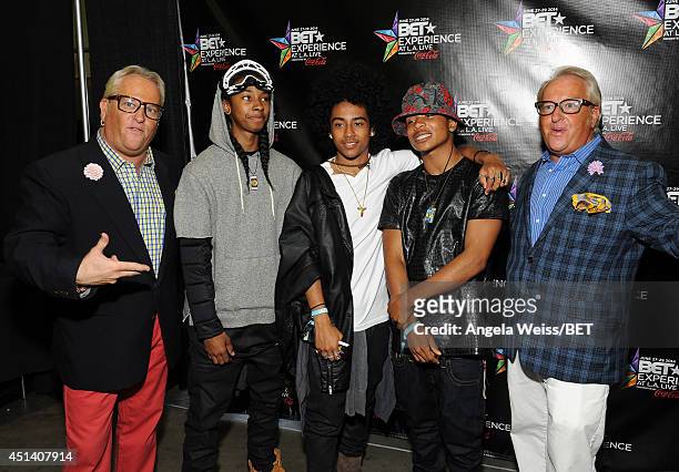Ray Ray, Princeton and EJ of Mindless Behavior attend day 1 of a gifting suite during the 2014 BET Experience at L.A. LIVE on June 28, 2014 in Los...